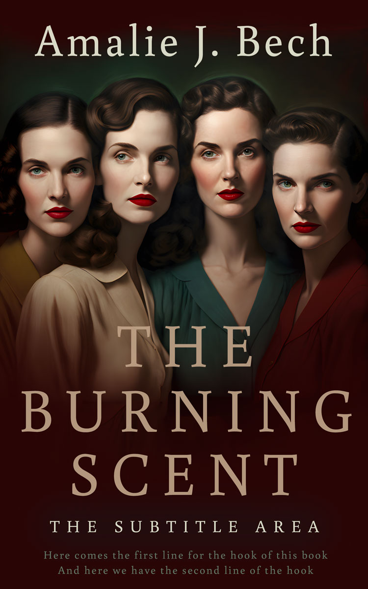 2D view of Premade Historical Book Cover - Coffee Bean