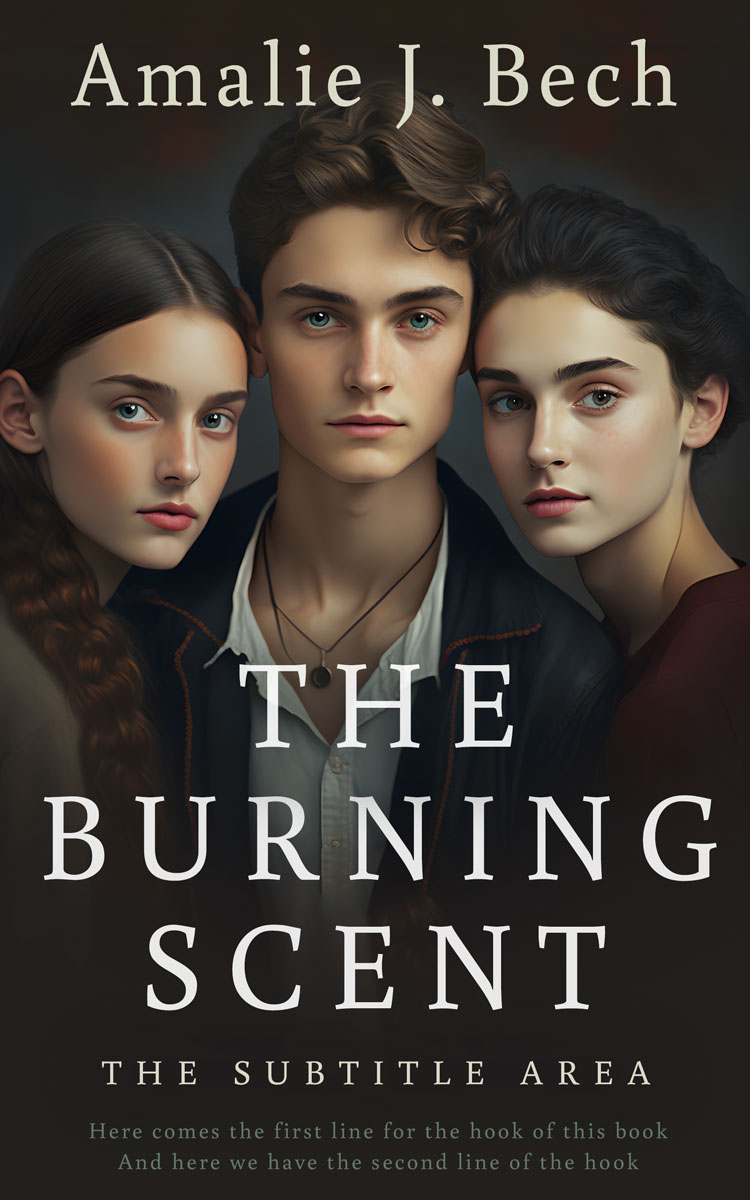 2D view of Premade Romance Book Cover - Dune