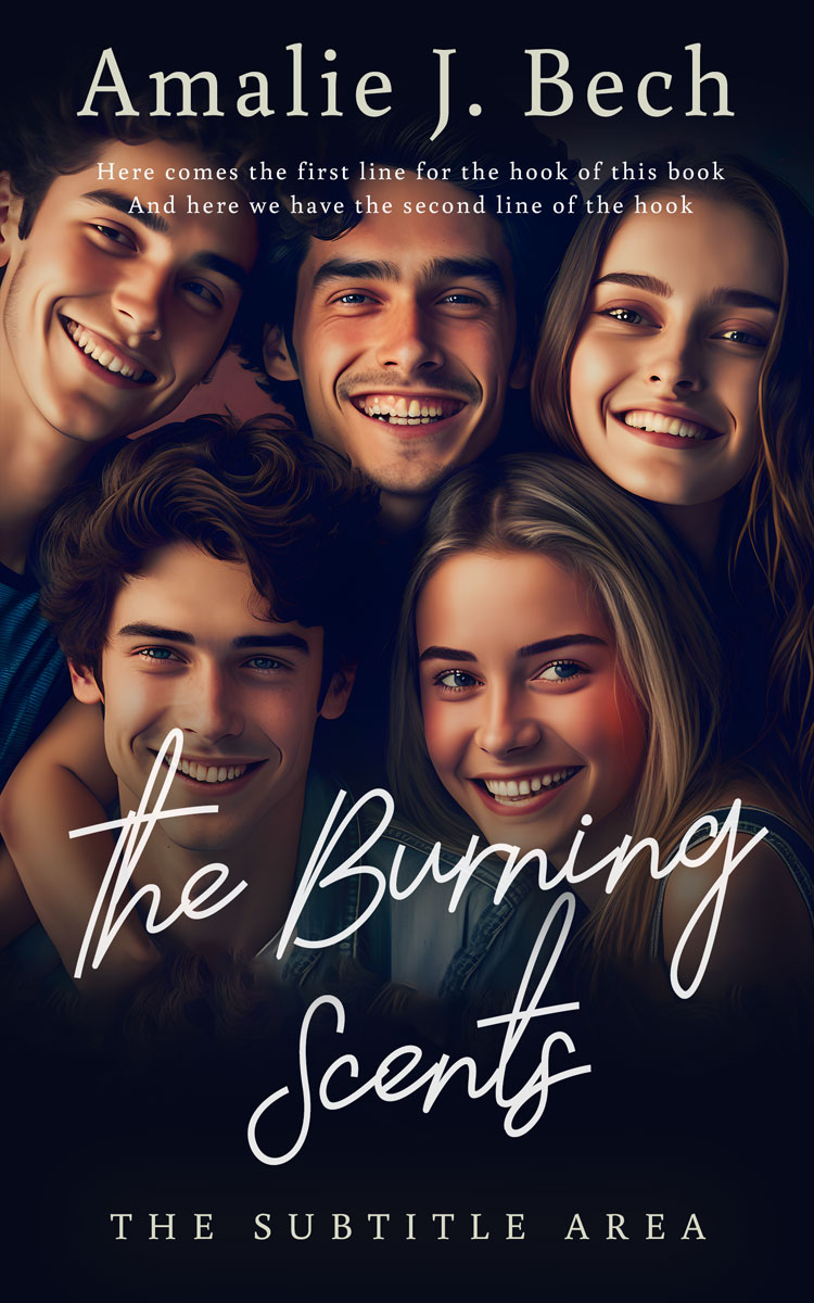 2D view of Premade Teen & Young Adult Book Cover - Oriental Pink