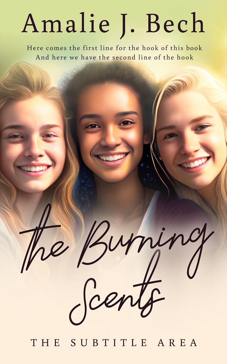 2D view of Premade Teen & Young Adult Book Cover - Raffia