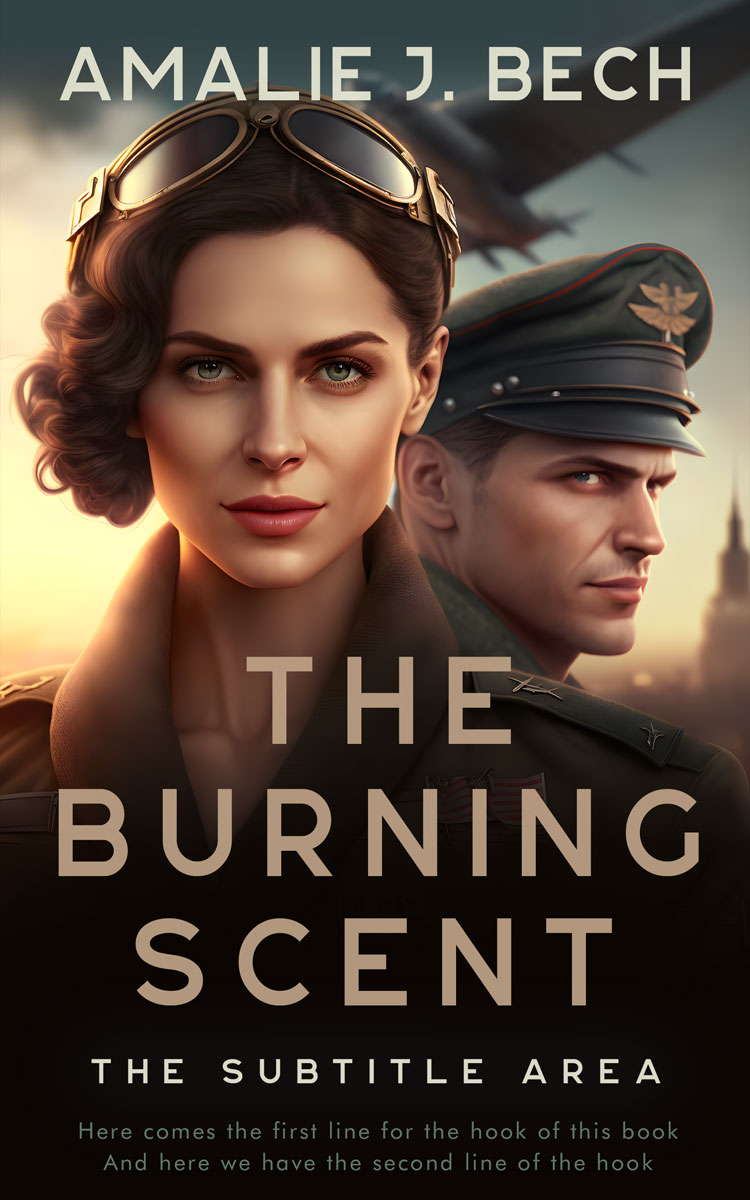 2D view of Premade Romance Book Cover - Sorrell Brown