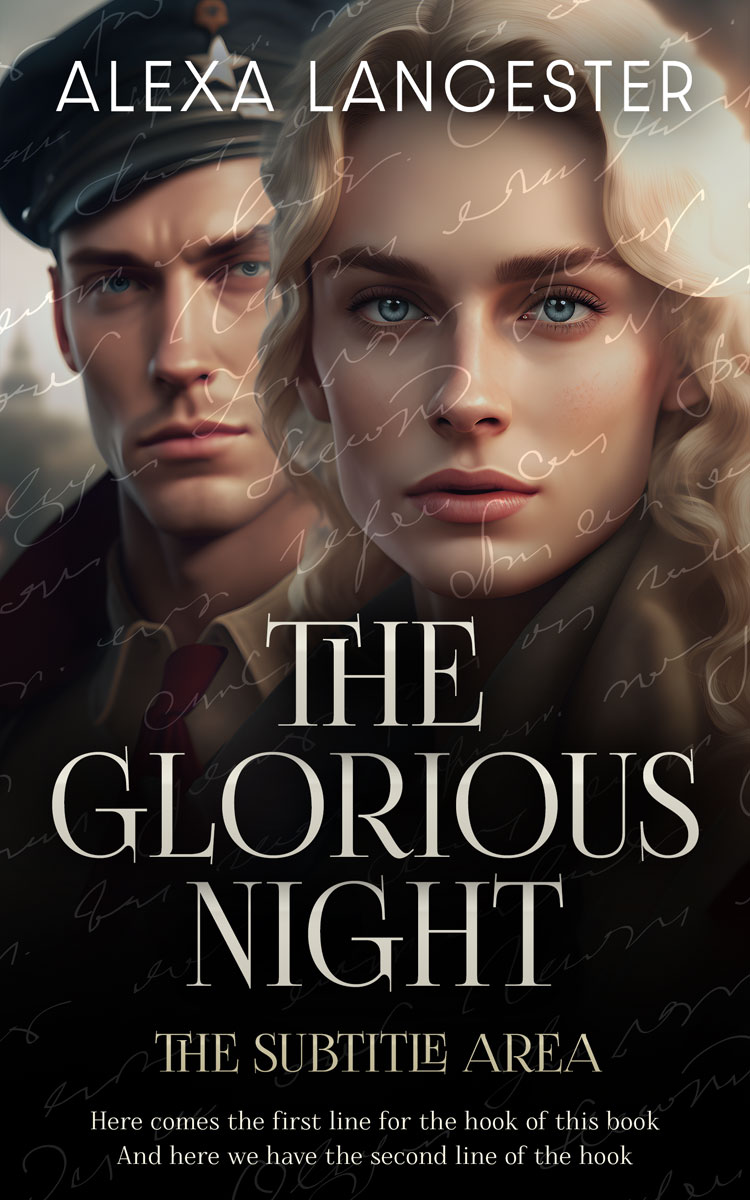 2D view of Premade Romance Book Cover - Indian Khaki