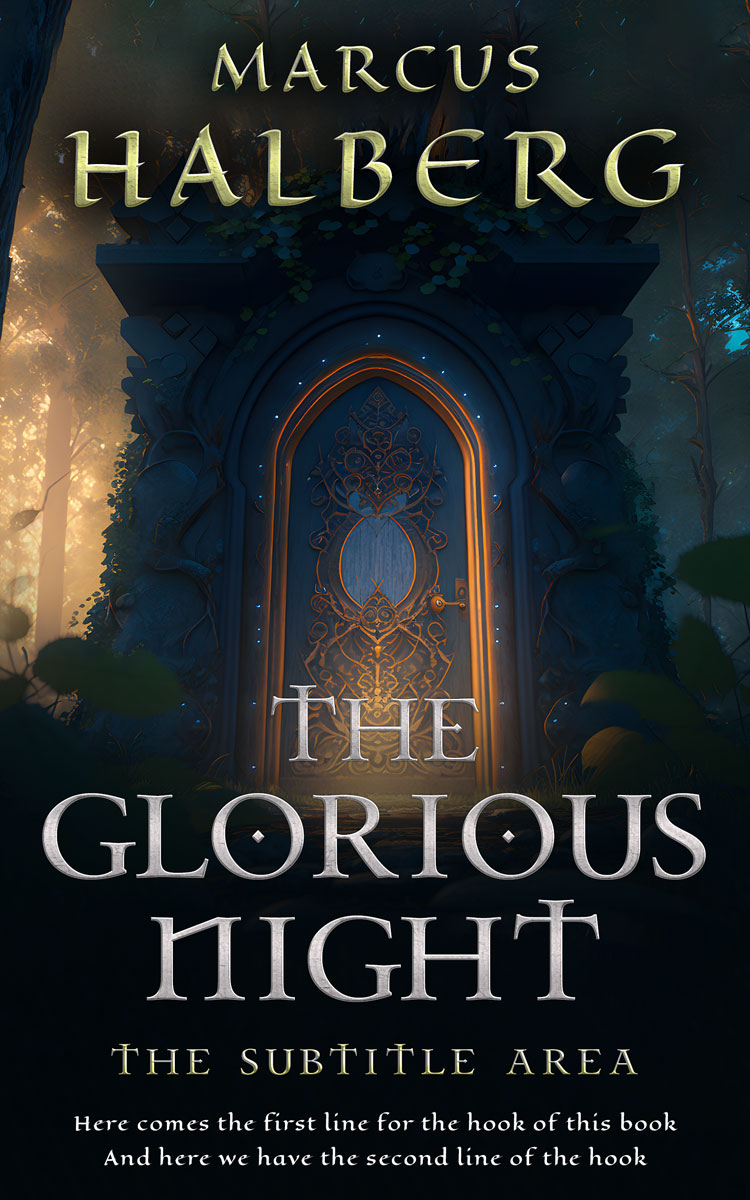 2D view of Premade Fantasy Book Cover - Bunker