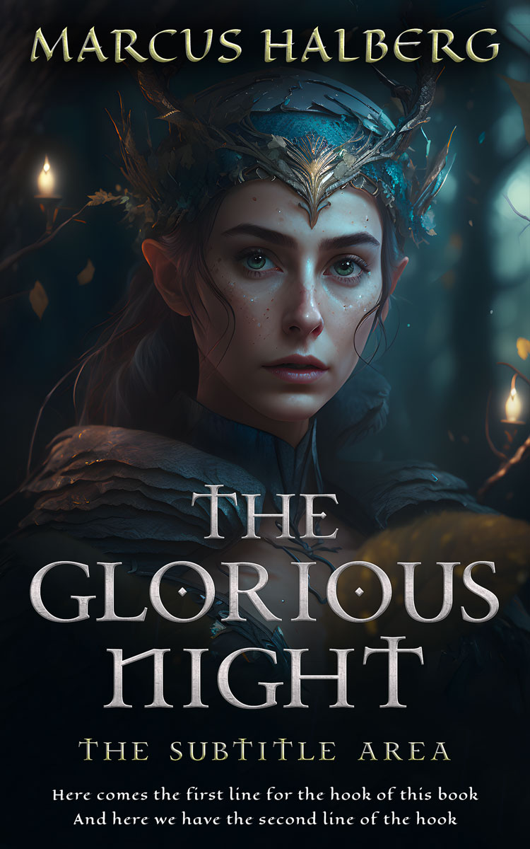 2D view of Premade Fantasy Book Cover - Woodsmoke