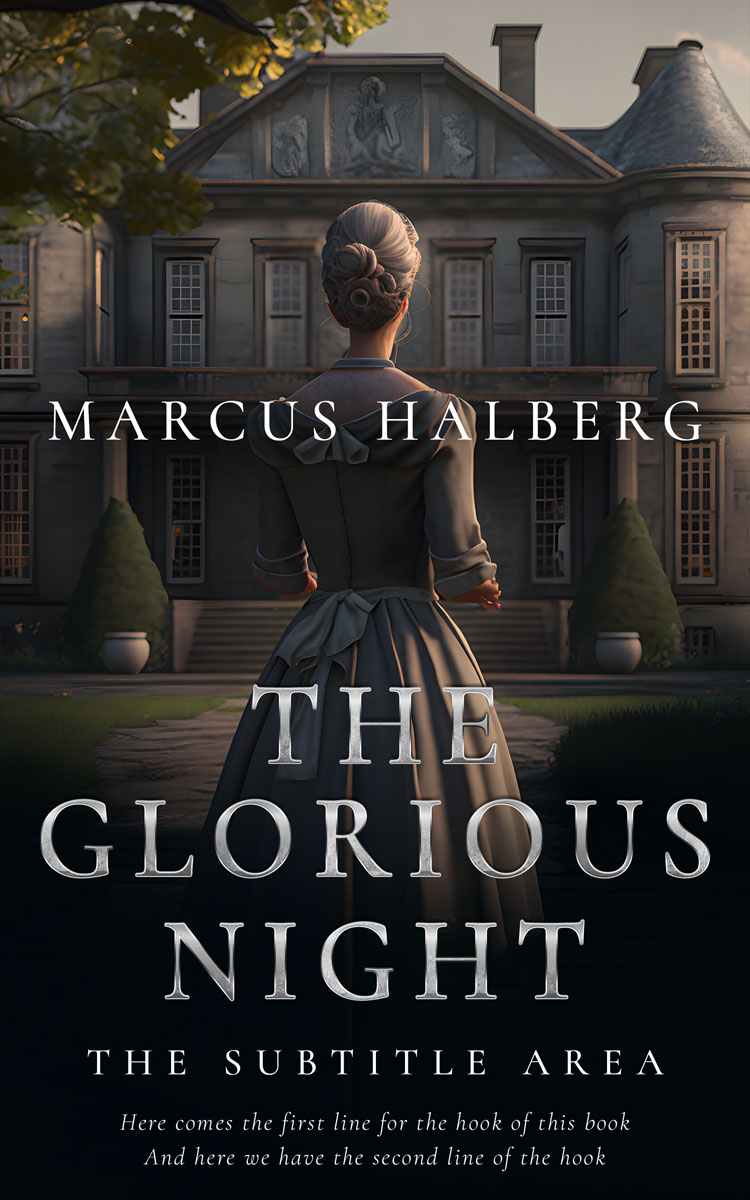 2D view of Premade Historical Book Cover - Cod Gray