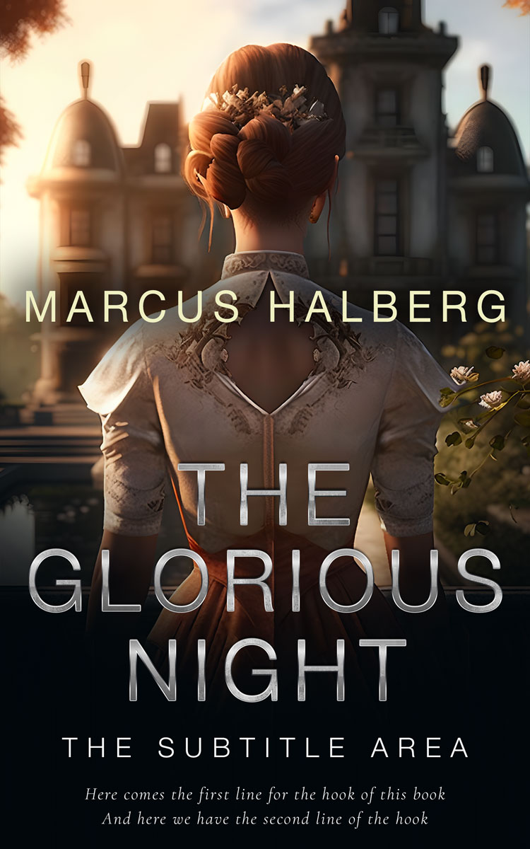 2D view of Premade Historical Book Cover - Cocoa Brown