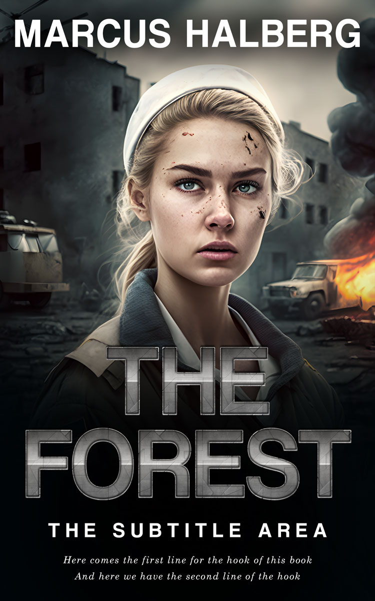 2D view of Premade Apocalyptica Book Cover - Shark