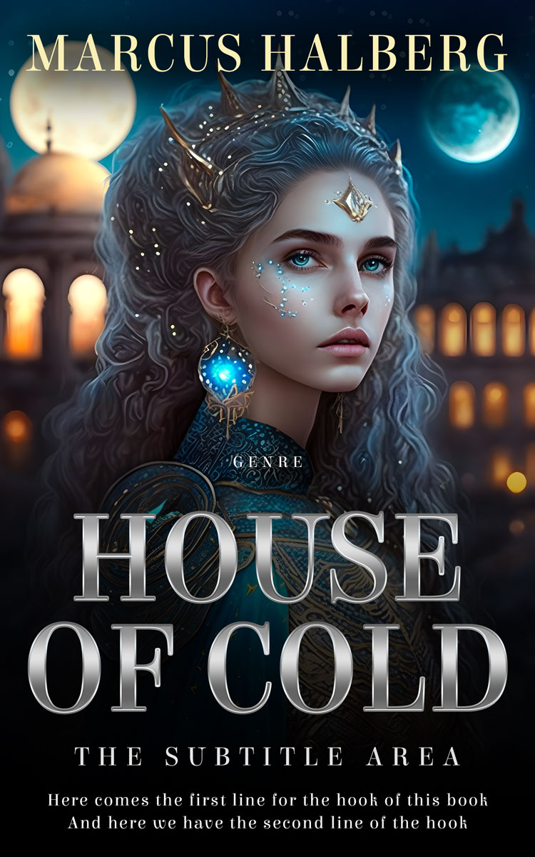 2D view of Premade Fantasy Book Cover - Bunker