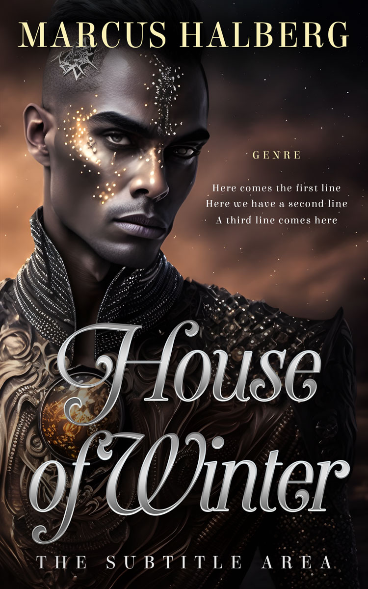 2D view of Premade Science Fiction Book Cover - Cocoa Brown