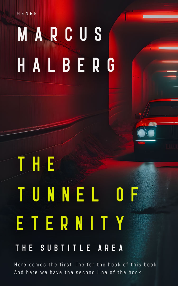 2D view of Premade Mystery & Thriller & Suspense Book Cover - Thunder