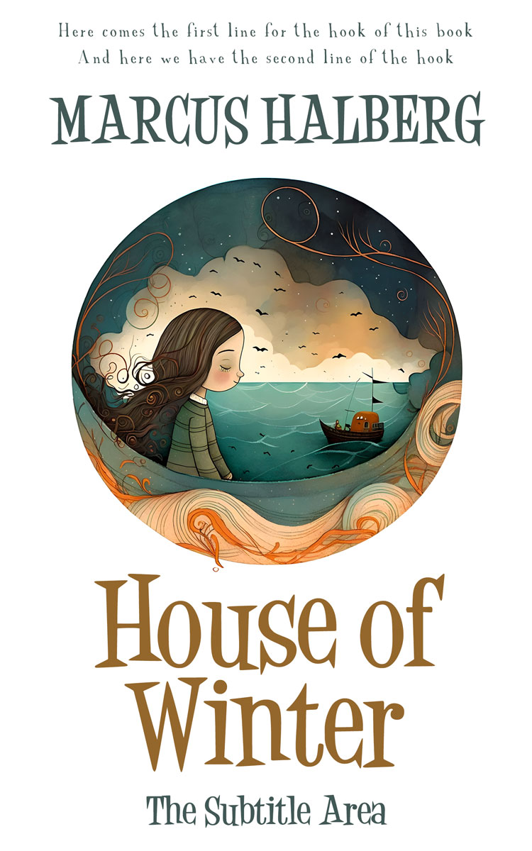 2D view of Premade Children's Book Cover - Shadow