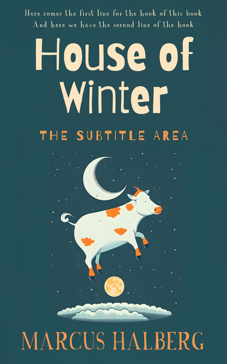 2D view of Premade Surreal Book Cover - Blue Dianne