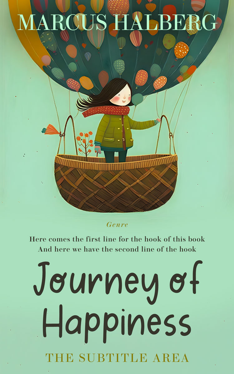 2D view of Premade Children's Book Cover - Moss Green