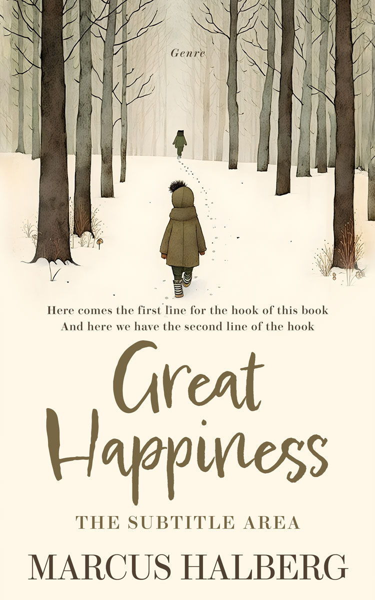 2D view of Premade Children's Book Cover - Beige