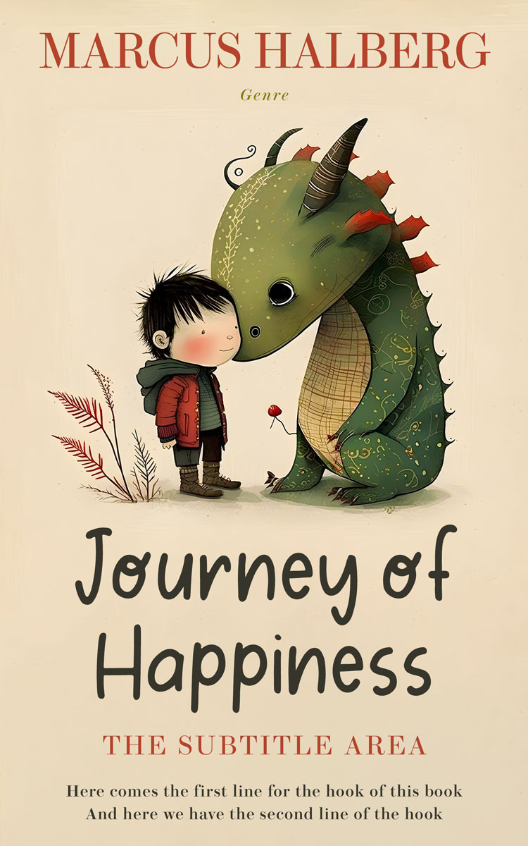 2D view of Premade Fantasy Book Cover - Almond