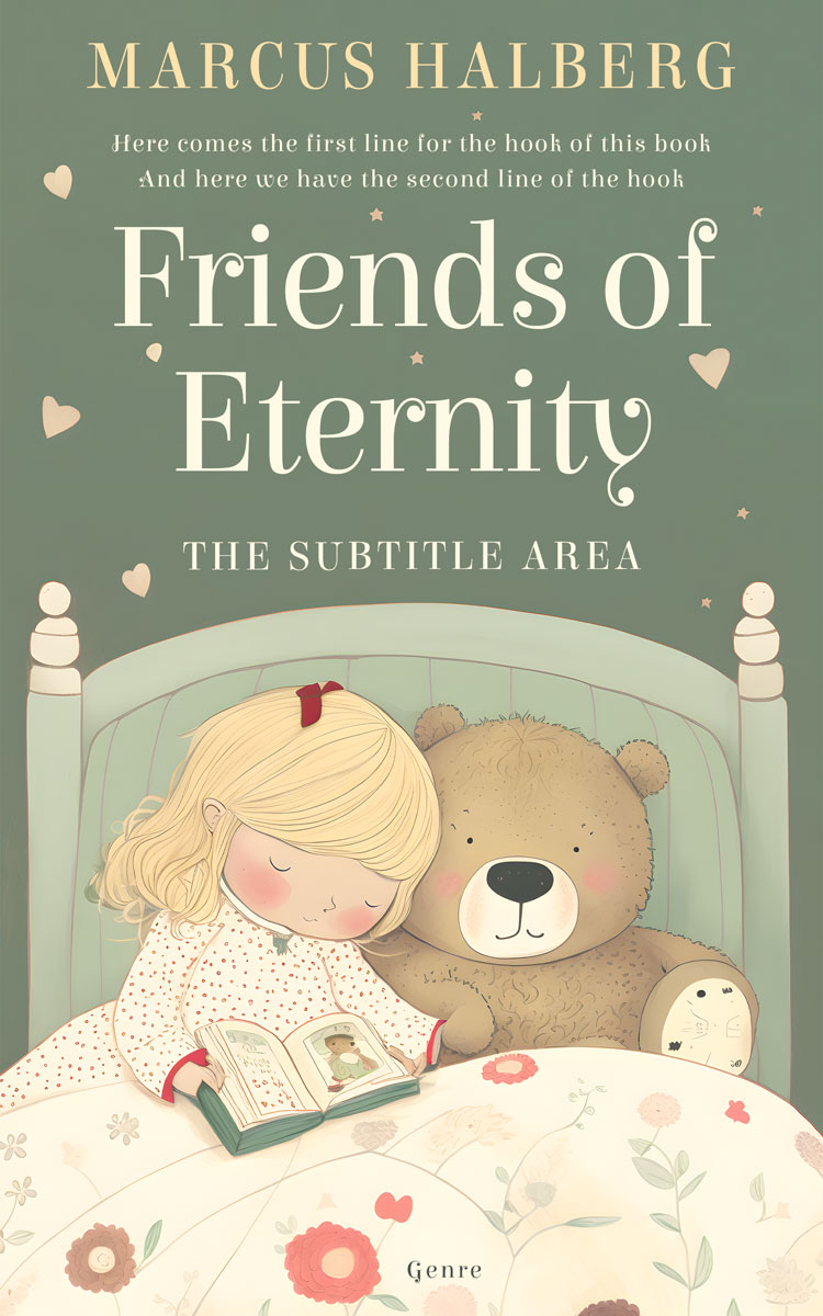 2D view of Premade Children's Book Cover - Battleship Gray