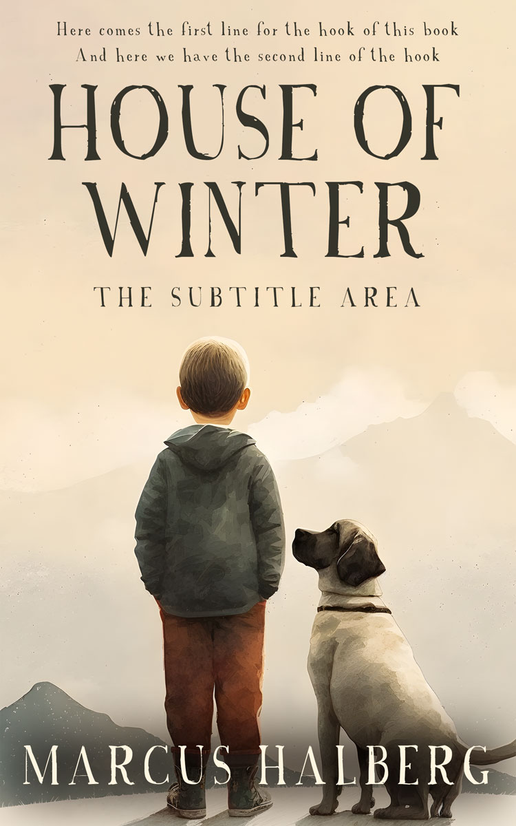 2D view of Premade Fantasy Book Cover - Almond