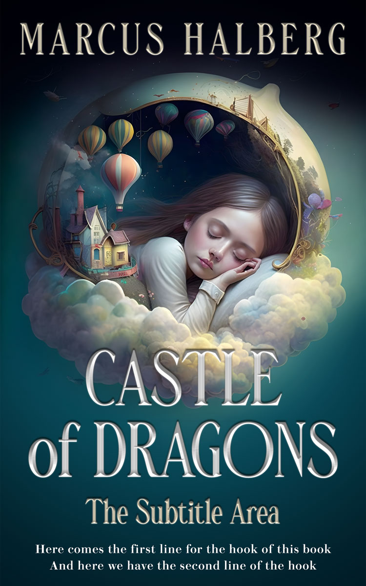 2D view of Premade Surreal Book Cover - Big Stone