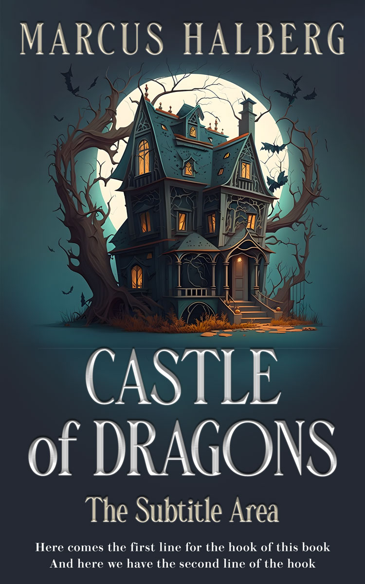 2D view of Premade Horror Book Cover - Outer Space