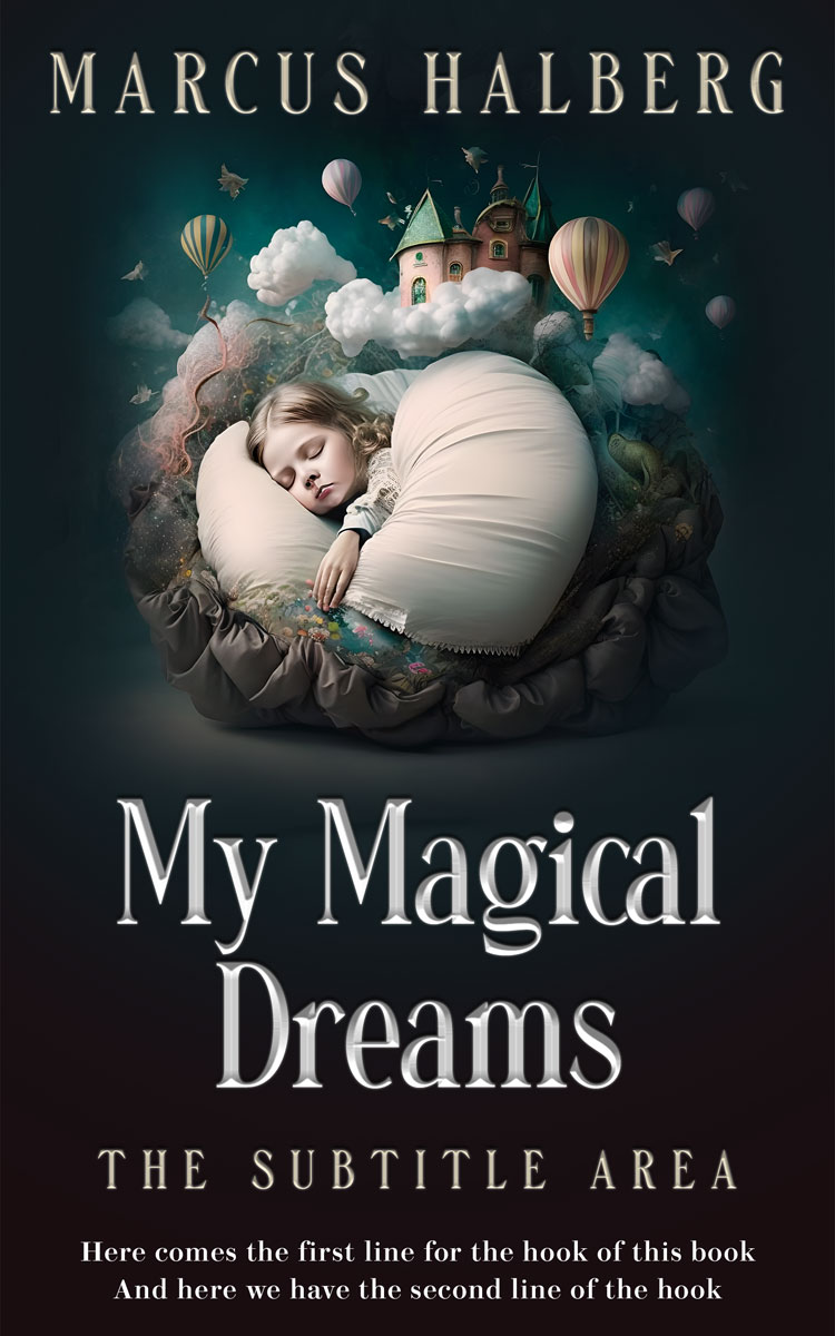 2D view of Premade Surreal Book Cover - Woodsmoke