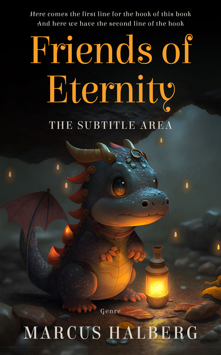 2D view of Premade Fantasy Book Cover - Dune