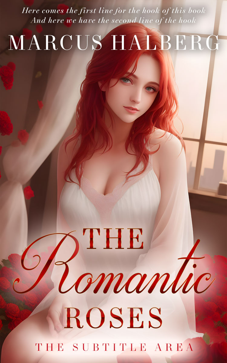 2D view of Premade Erotica Book Cover - Clam Shell