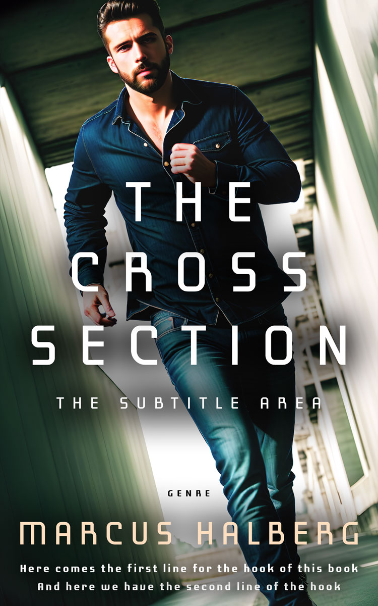 2D view of Premade Mystery & Thriller & Suspense Book Cover - Swirl