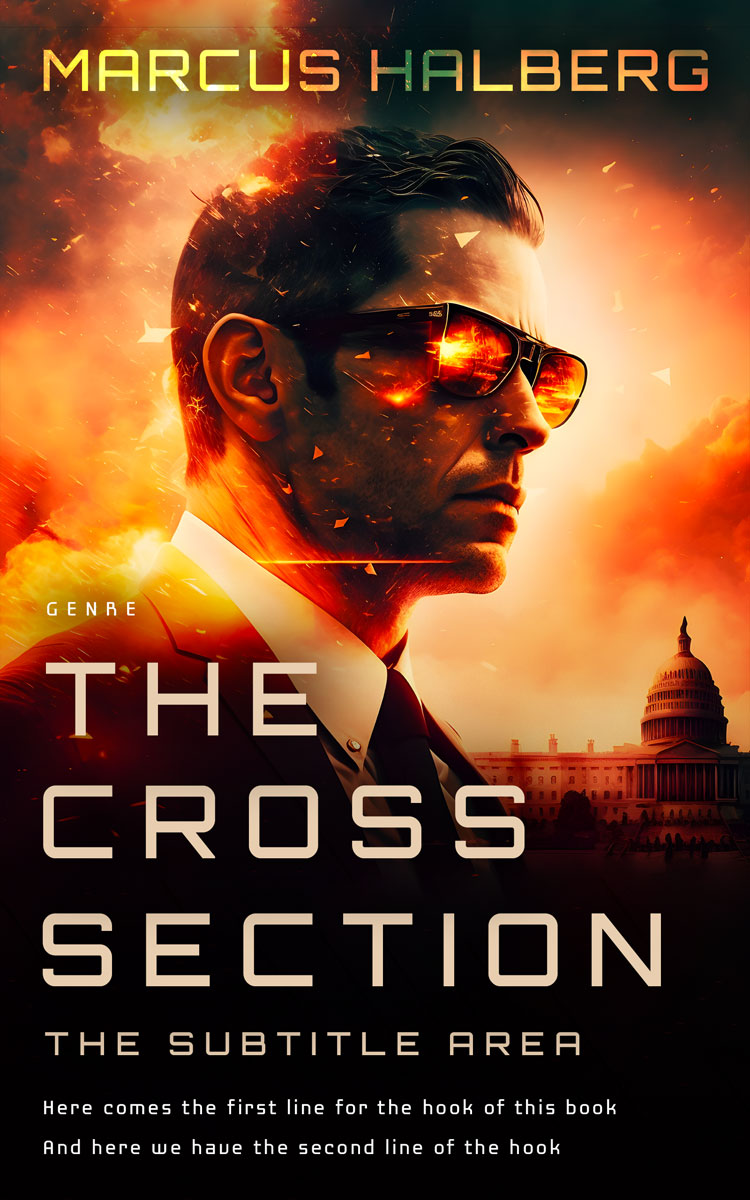 2D view of Premade Mystery & Thriller & Suspense Book Cover - Coffee Bean