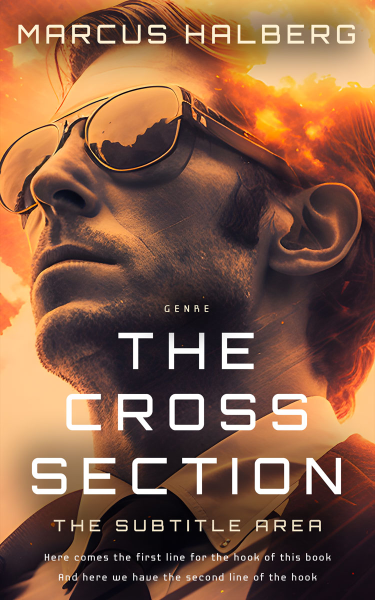 2D view of Premade Mystery & Thriller & Suspense Book Cover - Woody Brown