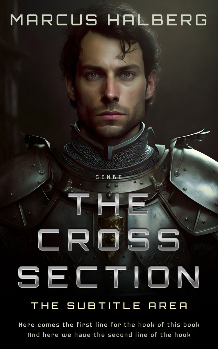 2D view of Premade Action & Adventure Book Cover - Zeus