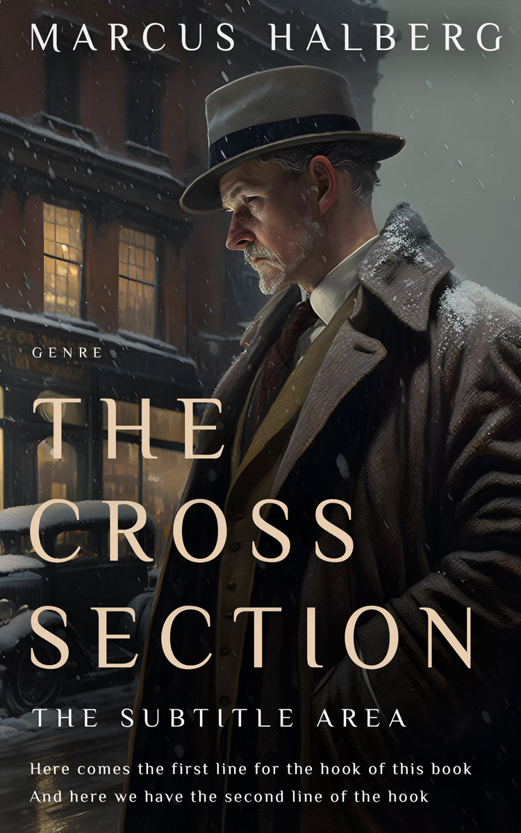 2D view of Premade Historical Book Cover - Cod Gray