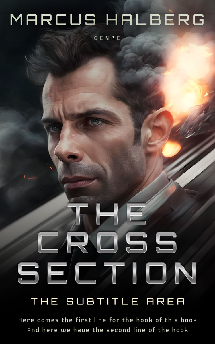 2D view of Premade Mystery & Thriller & Suspense Book Cover - Cod Gray