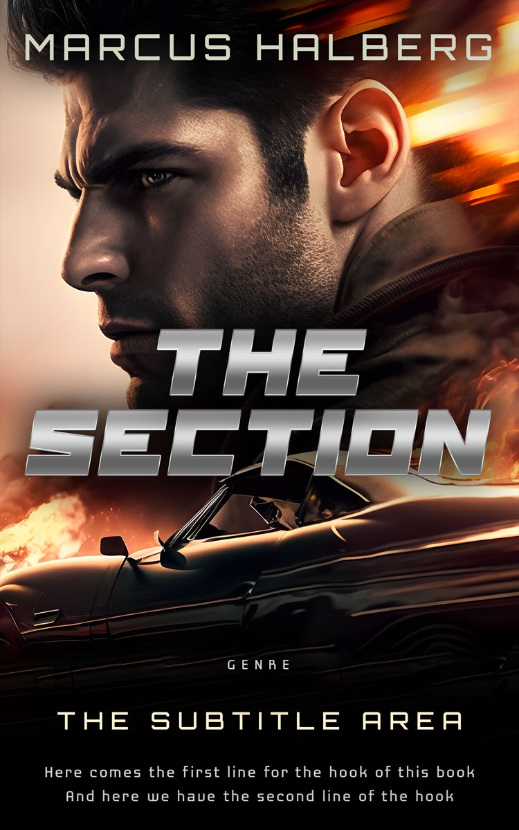 2D view of Premade Mystery & Thriller & Suspense Book Cover - Tan