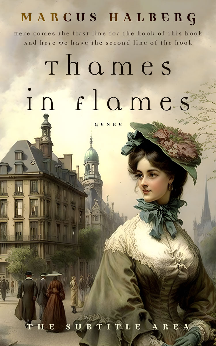 2D view of Premade Historical Book Cover - Chino