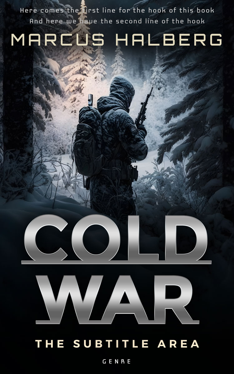 2D view of Premade Mystery & Thriller & Suspense Book Cover - French Gray