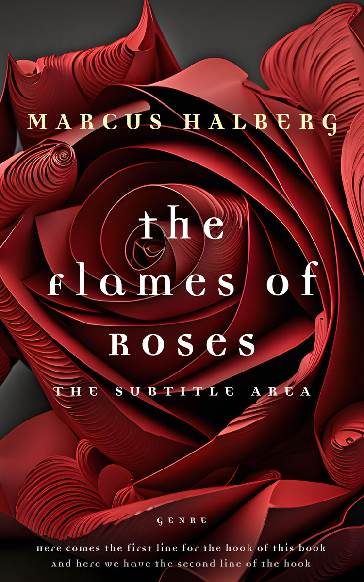 2D view of Premade Romance Book Cover - Coffee Bean