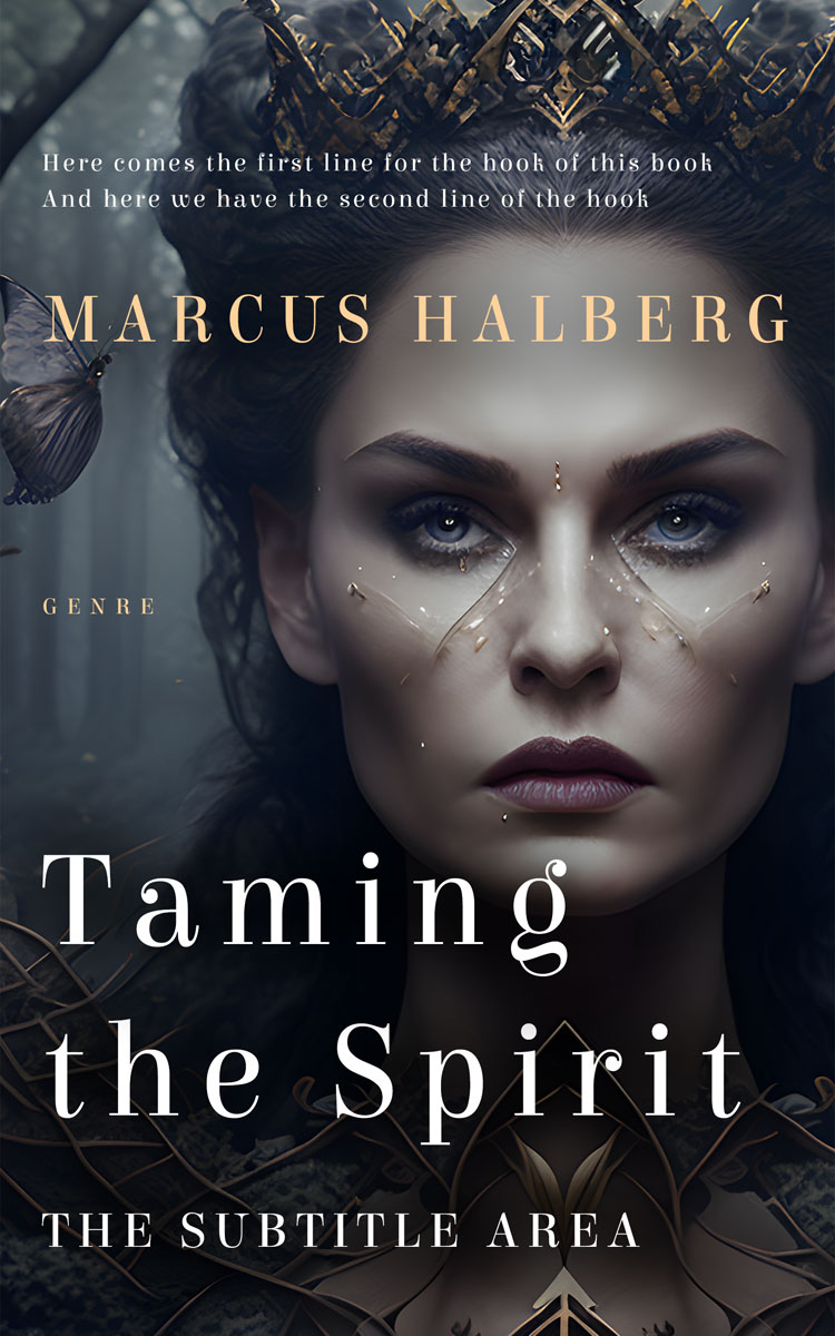 2D view of Premade Fantasy Book Cover - Shark