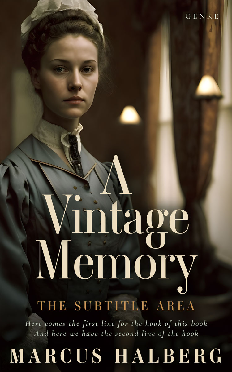 2D view of Premade Historical Book Cover - Oil