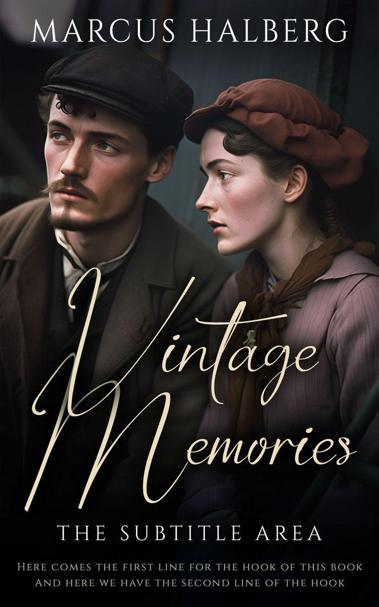 2D view of Premade Romance Book Cover - Cod Gray