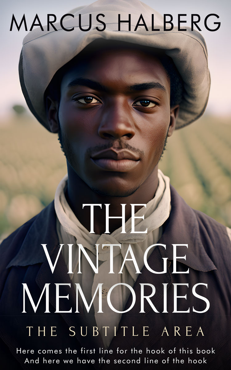 2D view of Premade Historical Book Cover - Soft Amber