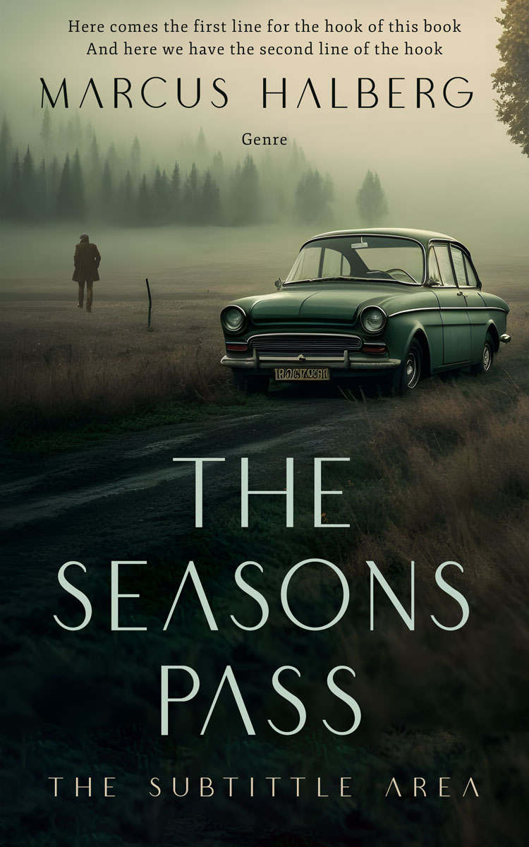 2D view of Premade Mystery & Thriller & Suspense Book Cover - Bison Hide