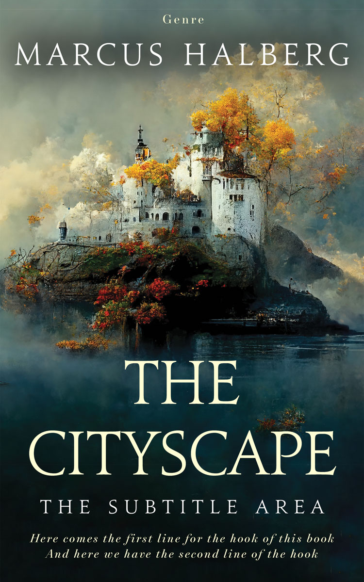 2D view of Premade Fantasy Book Cover - Outer Space