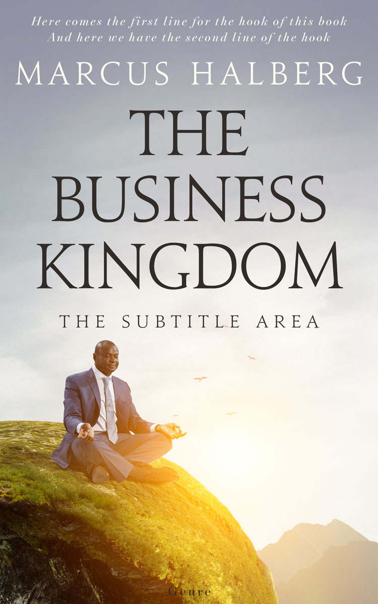 2D view of Premade Business Book Cover - Timberwolf