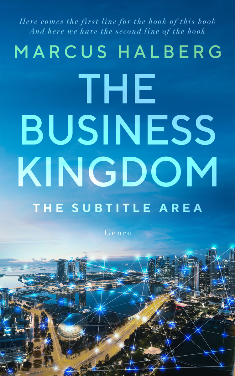 2D view of Premade Business Book Cover - Fun Blue