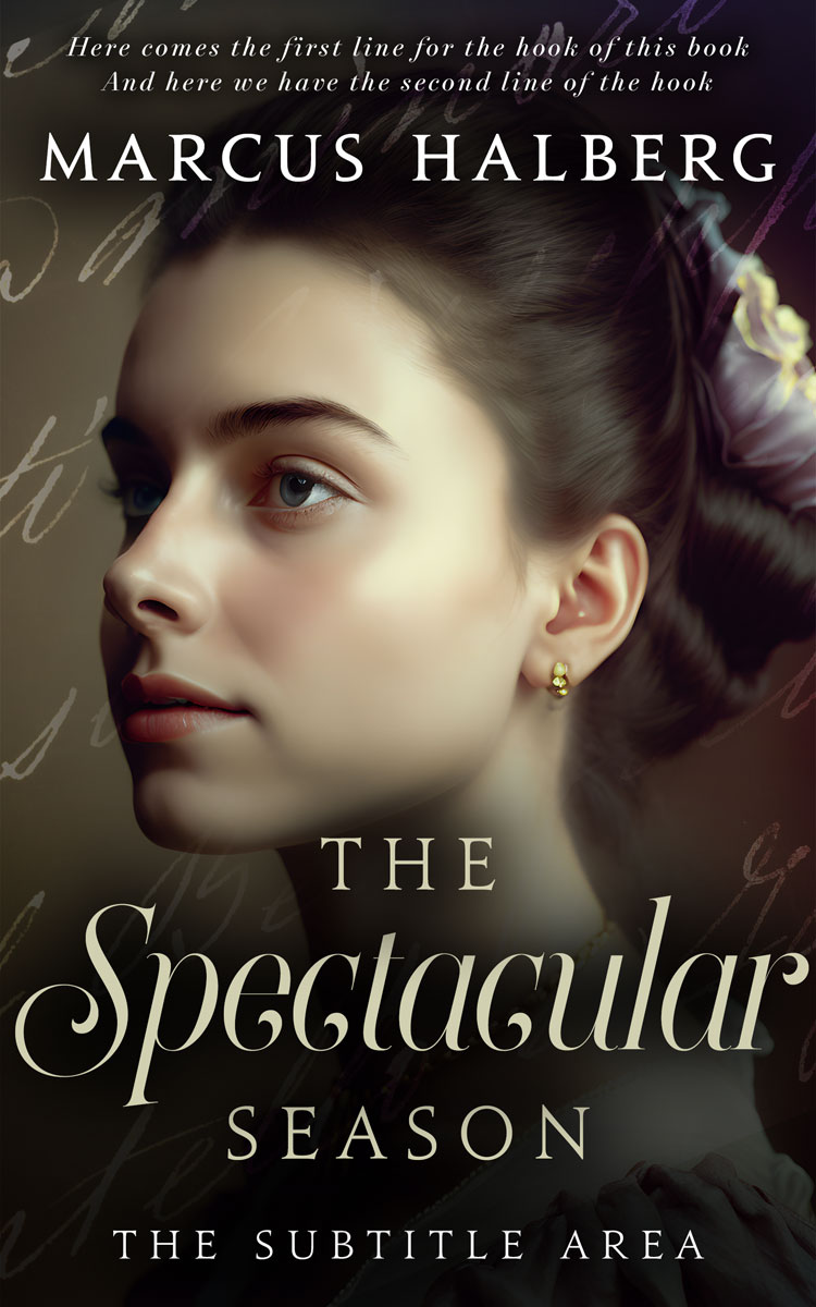 2D view of Premade Romance Book Cover - Cocoa Brown