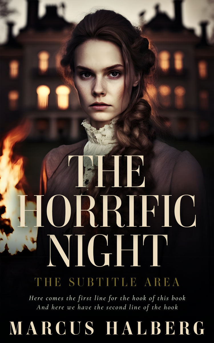 2D view of Premade Mystery & Thriller & Suspense Book Cover - Akaroa