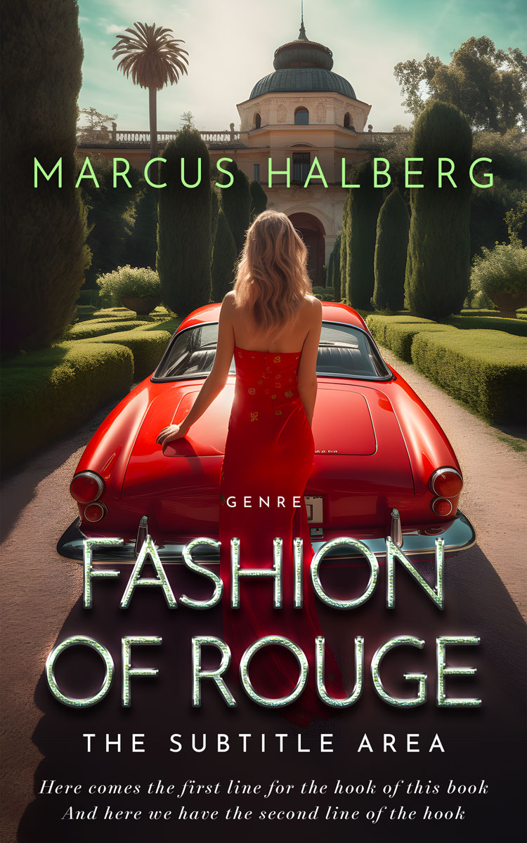 2D view of Premade Romance Book Cover - Cocoa Brown