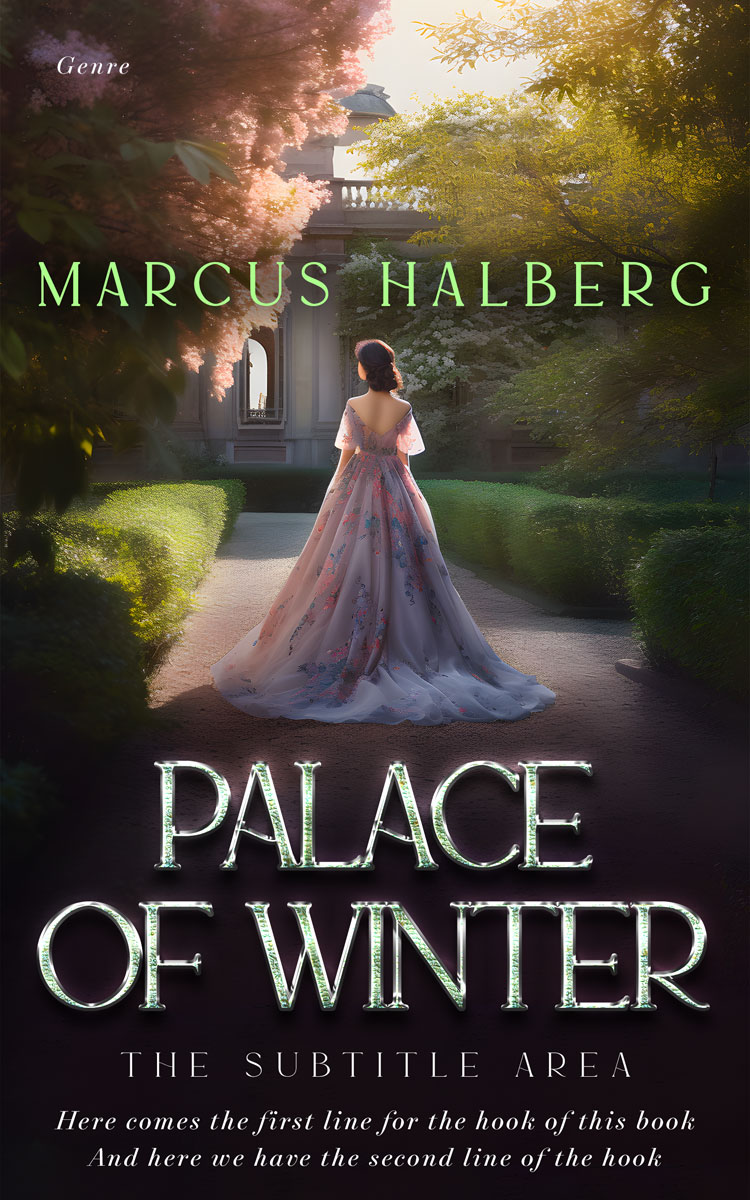 2D view of Premade Romance Book Cover - Cocoa Brown