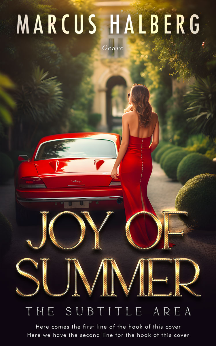 2D view of Premade Romance Book Cover - Whiskey