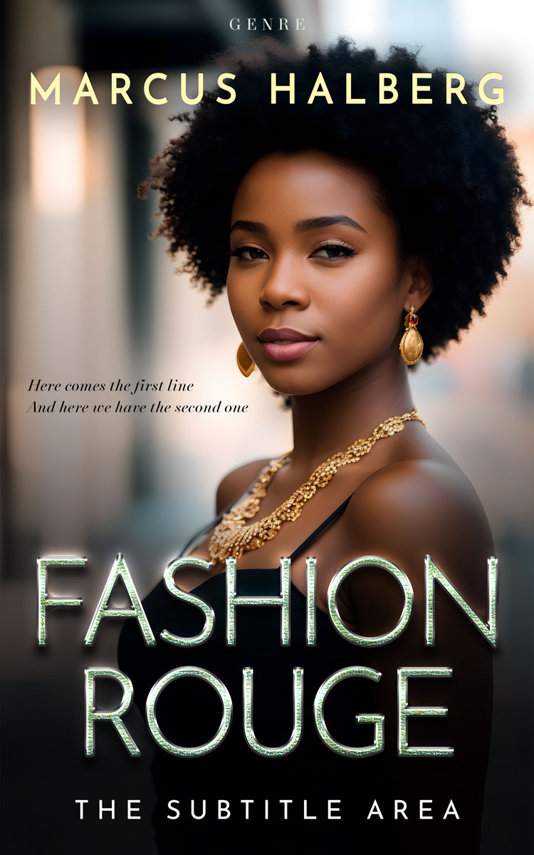 2D view of Premade Royal Romance Book Cover - Soft Amber